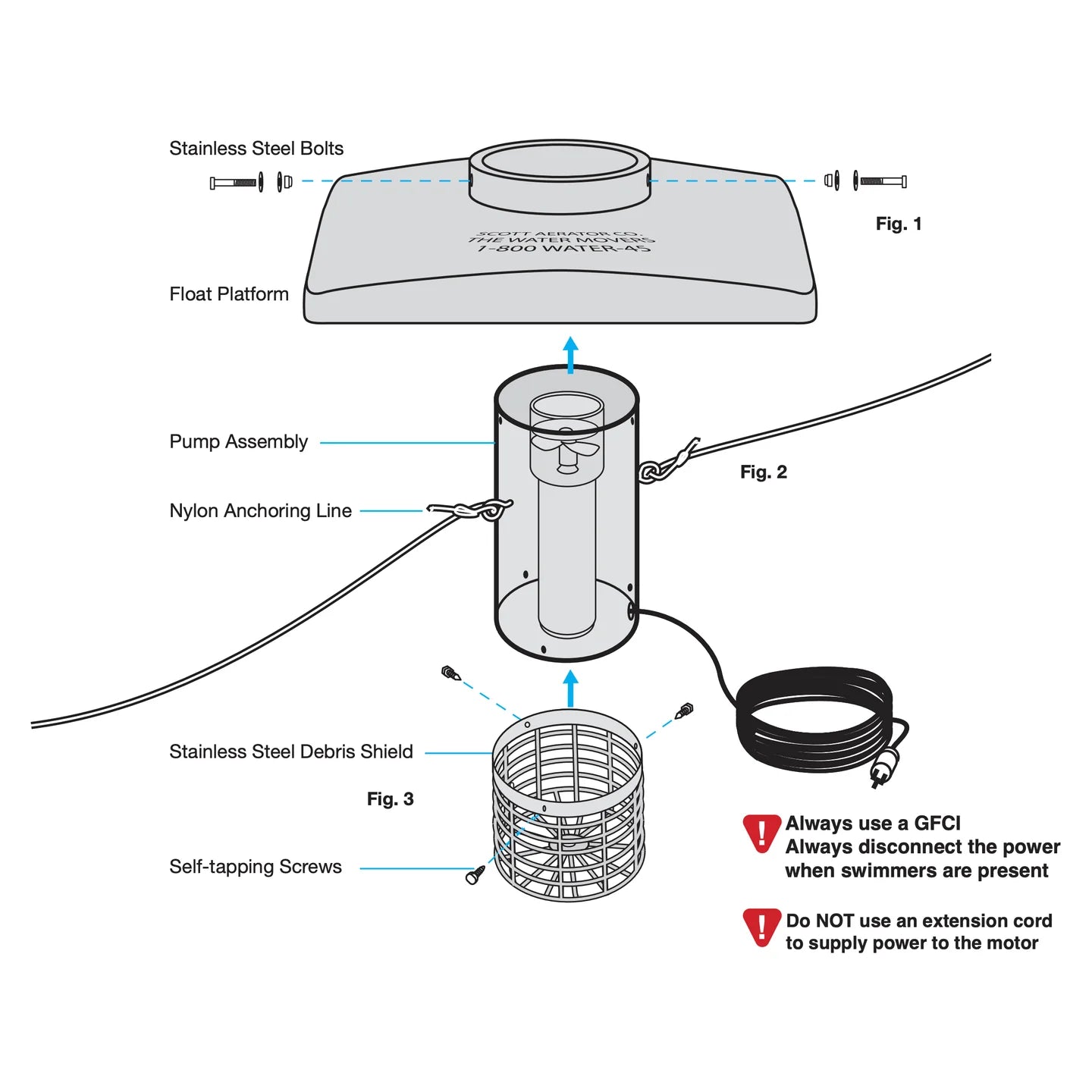 Scott Aerator DA-20 Display Pond Aerator Fountain